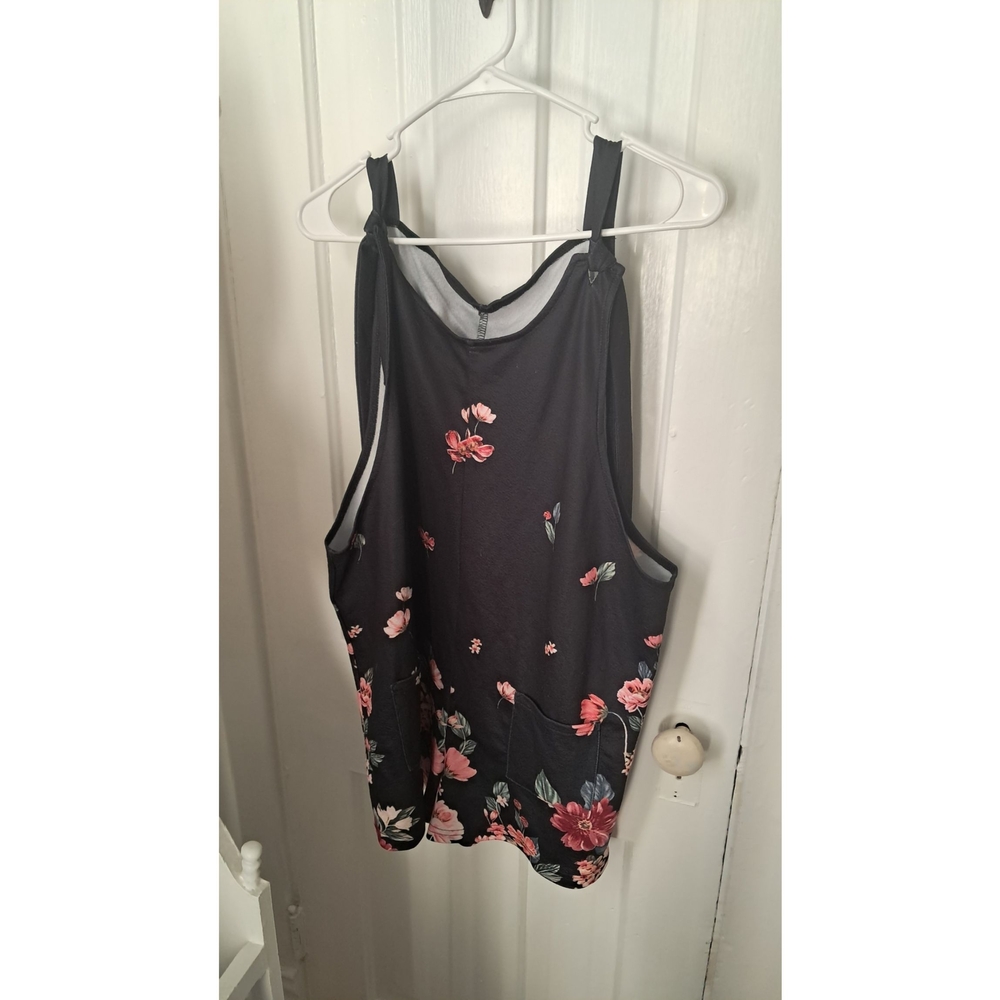 ASOS Black Floral Sleeveless Jumpsuit